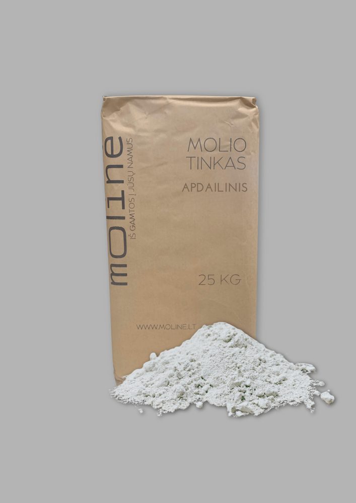 Baltas natūralus apdailinis molio tinkas