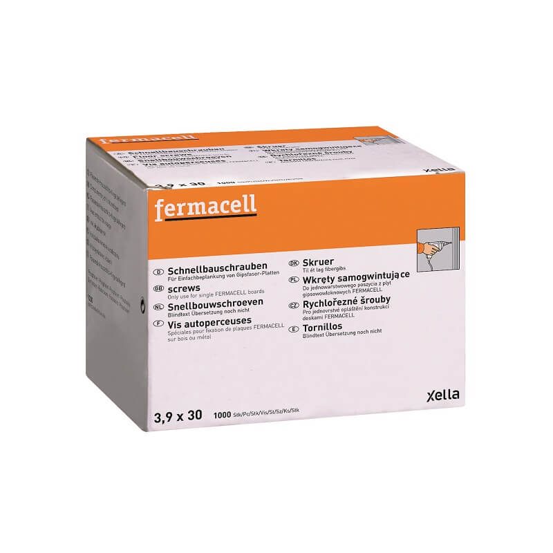Universalūs tvirtinimo sraigtai fermacell, 30 mm, 1000 vnt.